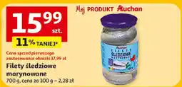 Auchan Filety śledziowe marynowane oferta