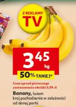 Auchan Banany kraj pochodzenia w zależności od danej partii oferta