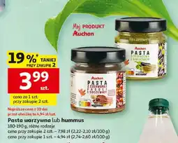 Auchan Pasta warzywna lub hummus oferta