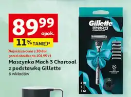Auchan Maszynka Mach 3 Charcoal z podstawką oferta