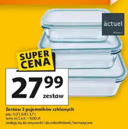 Auchan Zestaw 3 pojemników szklanych oferta