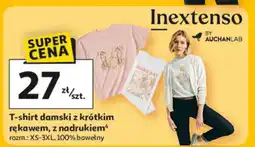 Auchan T-shirt damski z krótkim rękawem, z nadrukiem oferta