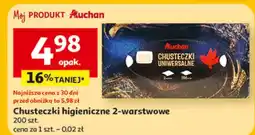 Auchan Chusteczki higieniczne 2-warstwowe oferta