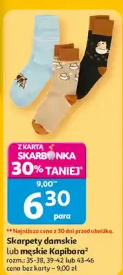 Auchan Skarpety damskie lub męskie Kapibara oferta