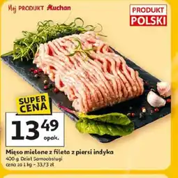 Auchan Mięso mielone z fileta z piersi indyka oferta