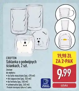 ALDI Szklanka o podwójnych ściankach, 2 szt oferta