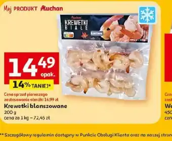 Auchan Krewetki blanszowane oferta