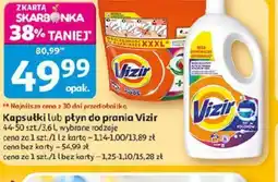 Auchan Kapsułki lub płyn do prania Vizir oferta