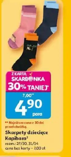Auchan Skarpetki dziecięce Kapibara oferta