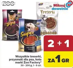 Carrefour Wszystkie treserki, przysmaki dla psa, kota marki Zoo Factory oferta