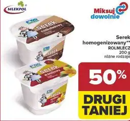 Carrefour Serek homogenizowany Rolmlecz 200 g różne rodzaje oferta