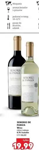 Kaufland Wino Senorio de Paniza różne rodzaje oferta