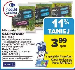 Carrefour Miks sałat Carrefour (rukola, roszponka, lodowa) oferta