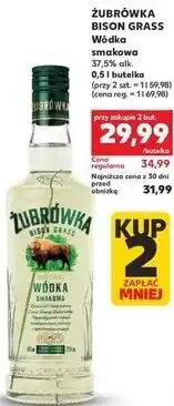 Kaufland ŻUBRÓWKA BISON GRASS Wódka smakowa 37,5% alk. 0,5 l butelka oferta