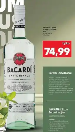 Kaufland Rum Bacardi Carta Blanca, Spiced oferta