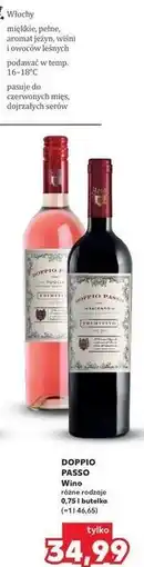 Kaufland Wino Doppio Passo różne rodzaje oferta