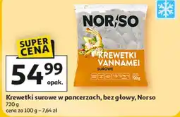 Auchan Krewetki surowe w pancerzach, bez głowy, Norso oferta