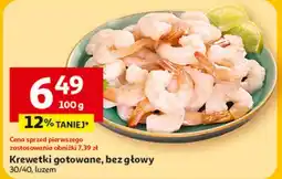 Auchan Krewetki gotowane, bez głowy 30/40, luzem oferta