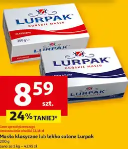 Auchan Masło klasyczne lub lekko solone Lurpak oferta