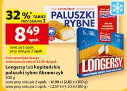 Auchan Longersy lub kapitańskie paluszki rybne Abramczyk oferta