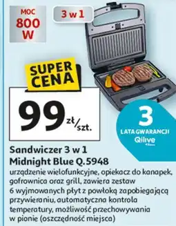 Auchan Sandwiczer 3 w 1 Midnight Blue Q.5948 oferta