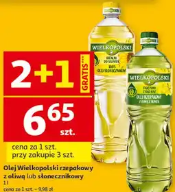Auchan Olej Wielkopolski rzepakowy z oliwą lub słonecznikowy oferta