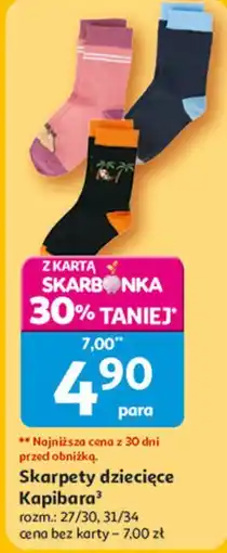 Auchan Skarpety dziecięce Kapibara oferta
