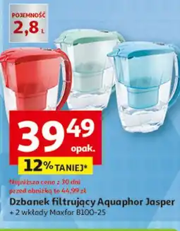 Auchan Dzbanek filtrujący Aquaphor Jasper + 2 wkłady Maxfor B100-25 oferta