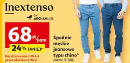Auchan Spodnie męskie jeansowe typu chino oferta