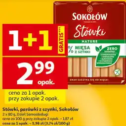 Auchan Stówki, parówki z szynki, Sokołów oferta