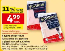 Auchan Szynka eksportowa lub szynka eksportowa z piersi kurczaka, Krakus oferta