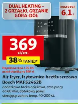 Auchan Air fryer, frytownica beztłuszczowa Bosch MAFS2462B oferta