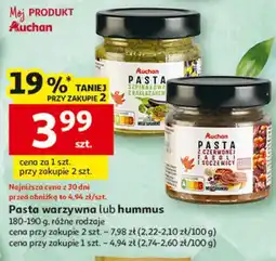 Auchan Pasta warzywna lub hummus oferta