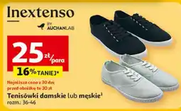 Auchan Tenisówki damskie lub męskie Inextenso oferta