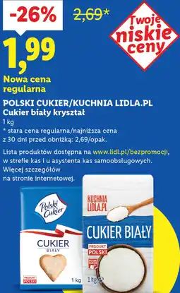 Lidl Cukier biały kryształ Polski Cukier / Kuchnia Lidla.pl oferta