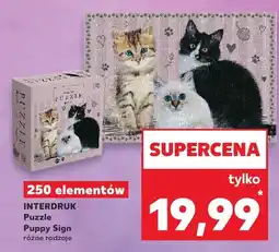 Kaufland Puzzle Puppy Sign różne rodzaje oferta