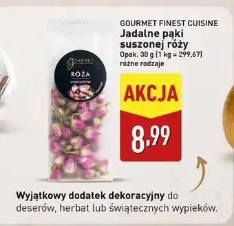 Jadalne pąki suszonej róży, różne rodzaje