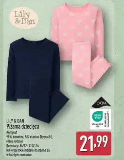 ALDI Piżama dziecięca Lily & Dan oferta