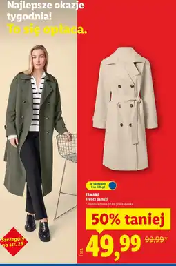 Lidl Trencz damski Esmara oferta