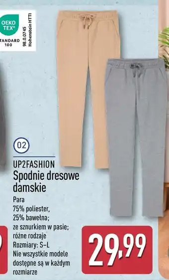 ALDI Spodnie dresowe Up2Fashion oferta