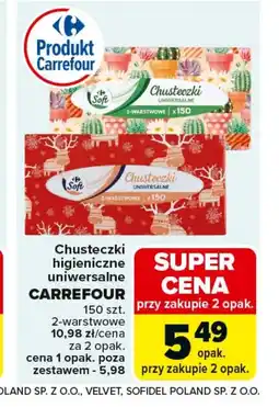Carrefour Chusteczki higieniczne Carrefour oferta
