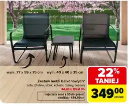 Carrefour Zestaw mebli balkonowych oferta