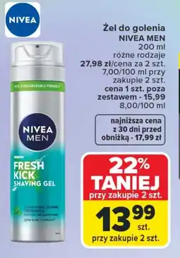 Carrefour Żel do golenia Nivea oferta