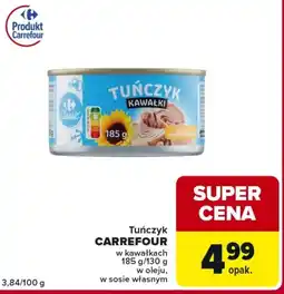 Globi Tuńczyk w sosie własnym Carrefour oferta
