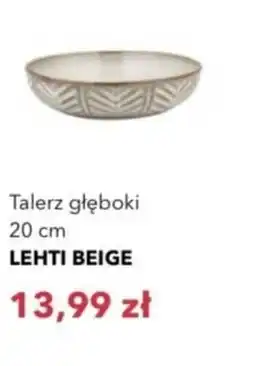 Nela Talerz głęboki Lehti Beige oferta