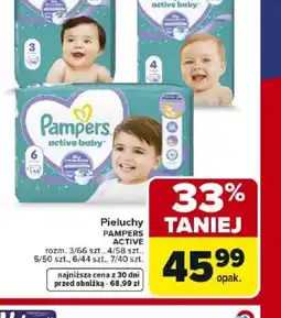 Carrefour Market Pieluchy Pampers Active oferta
