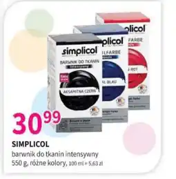Drogerie Polskie Simplicol barwnik do tkanin intensywny oferta