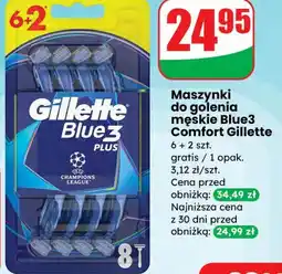 Dino Maszynki do golenia męskie Blue3 Comfort Gillette (6 + 2 szt.) oferta