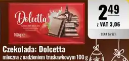 Eurocash Czekolada: Dolcetta mleczna z nadzieniem truskawkowym oferta