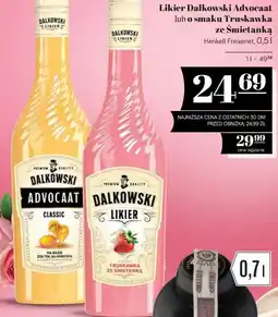 Polomarket Likier Dalkowski Advocaat lub o smaku Truskawka ze Śmietanką oferta